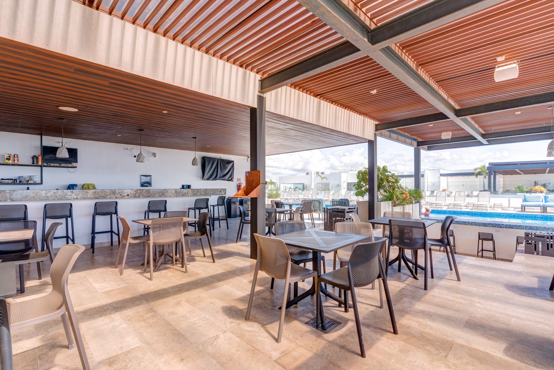 condo for sale in playa del carmen one bedroom condo ipana c208 sports bar in rooftop