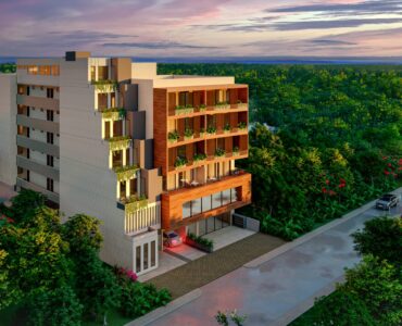 condos for sale in puerto morelos central living aereal facade