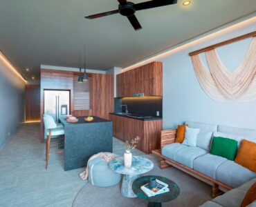 condos for sale in puerto morelos central living one bedroom living area