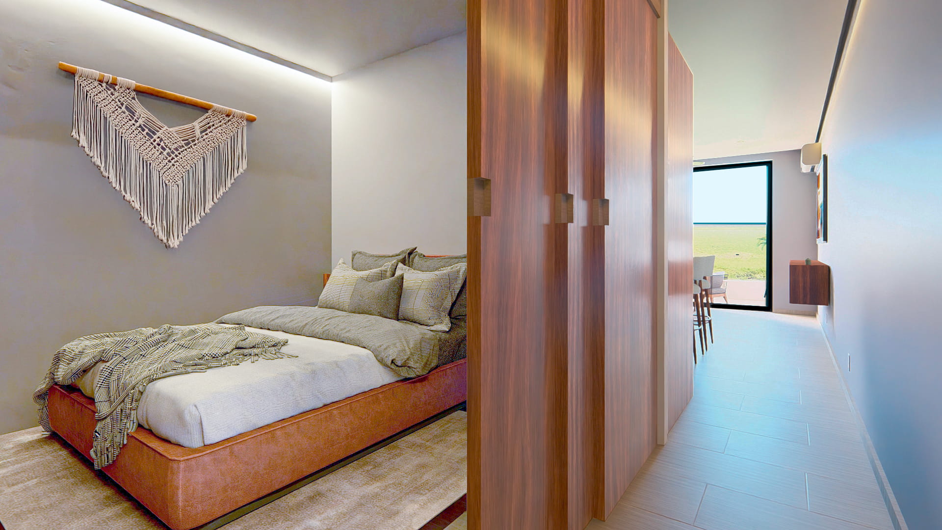 condos for sale in puerto morelos central living one bedroom with sliding doors