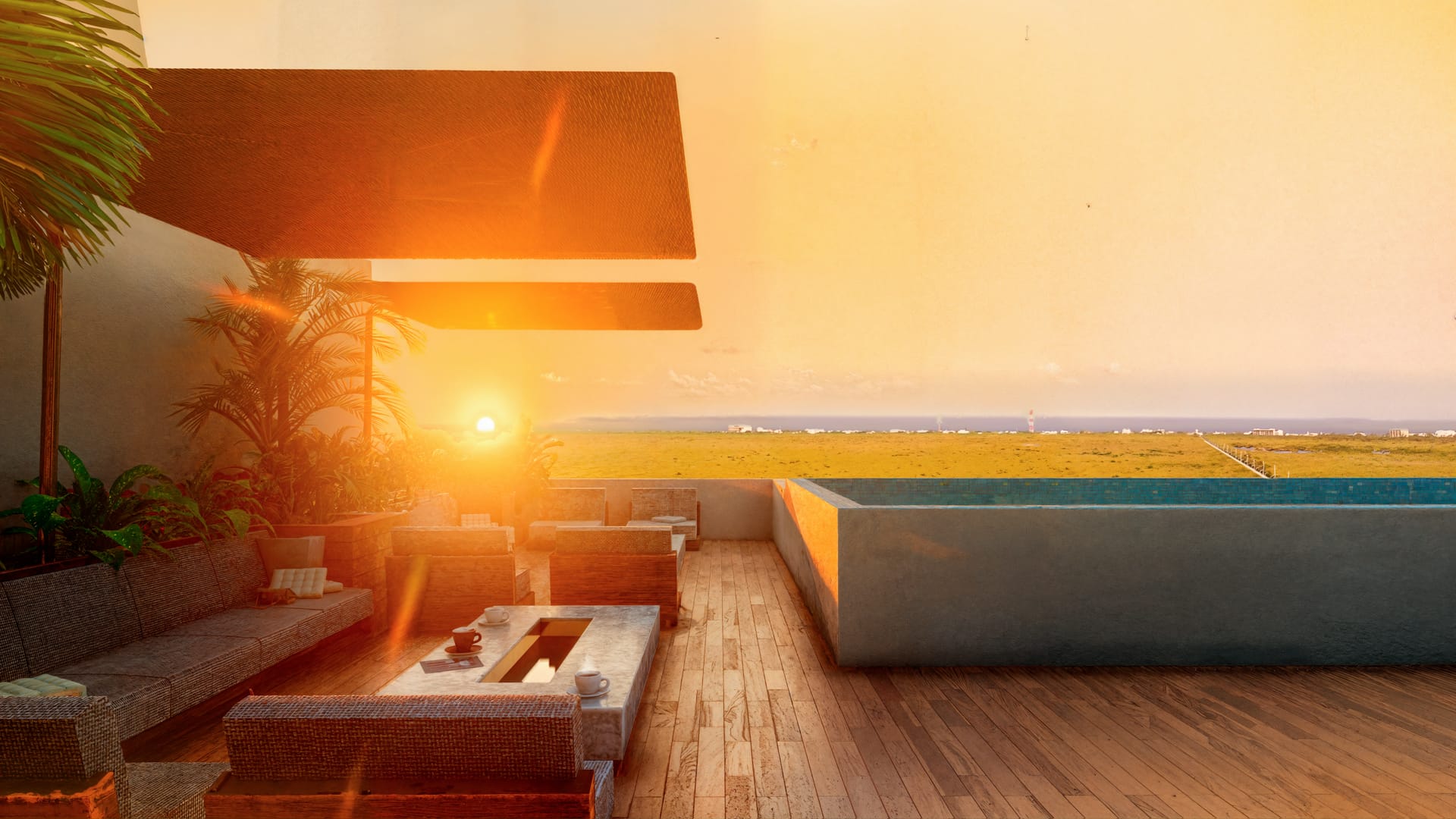 condos for sale in puerto morelos central living view