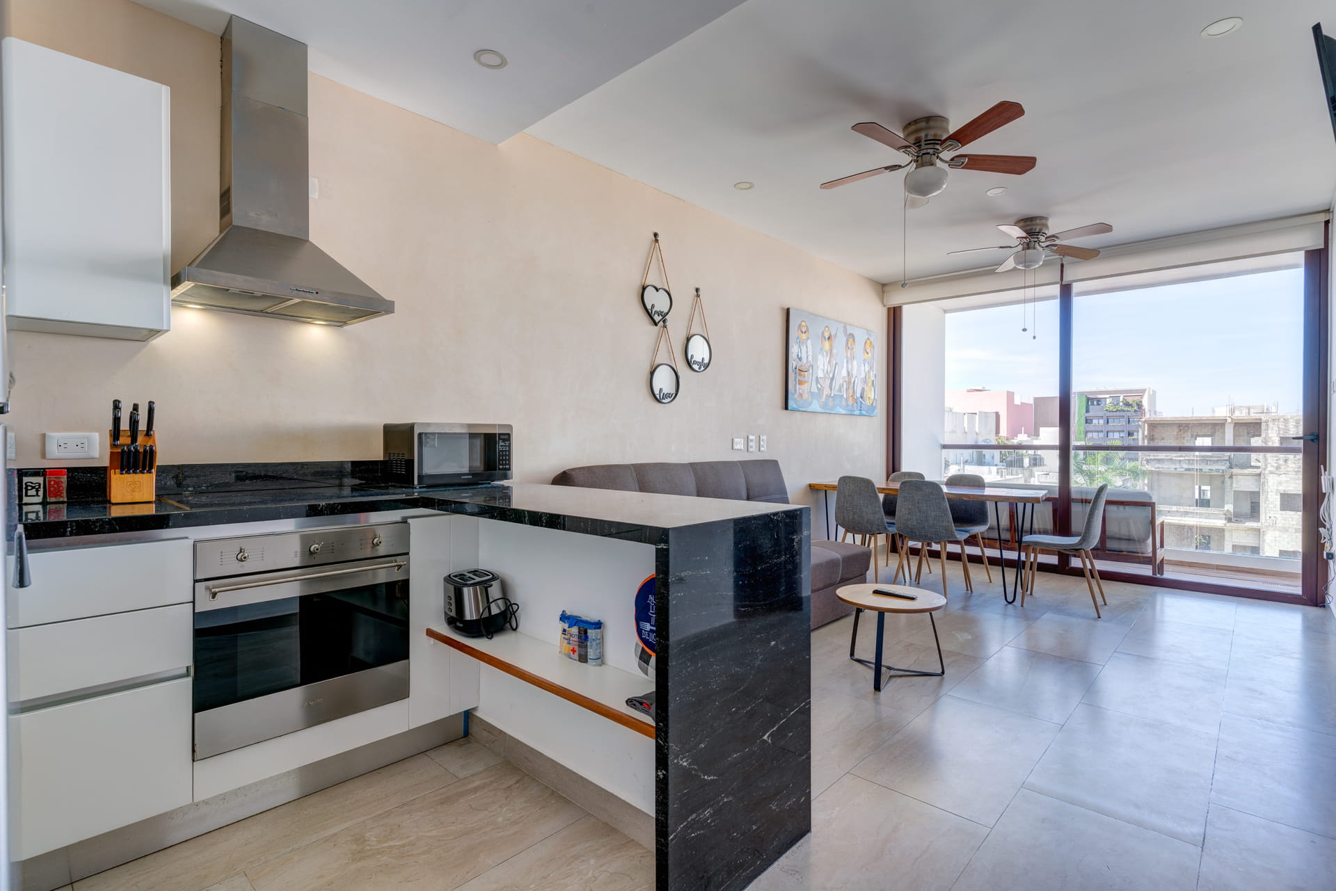 playa del carmen condos for sale 2 bedroom condo tzalam kitchen an open area