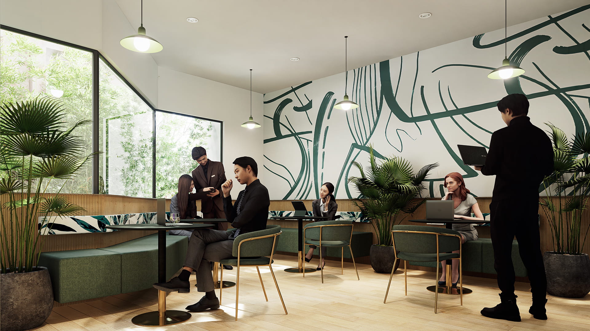playa del carmen condos for sale sensara coworking area
