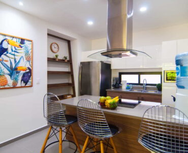 two bedroom ground floor condo in playa del carmen lunada kitchen