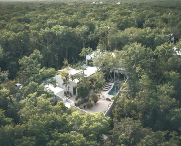 villa for sale in tulum surena aerial view of the villa surrounded by jungle