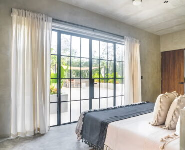 villa for sale in tulum surena bedroom with garden view