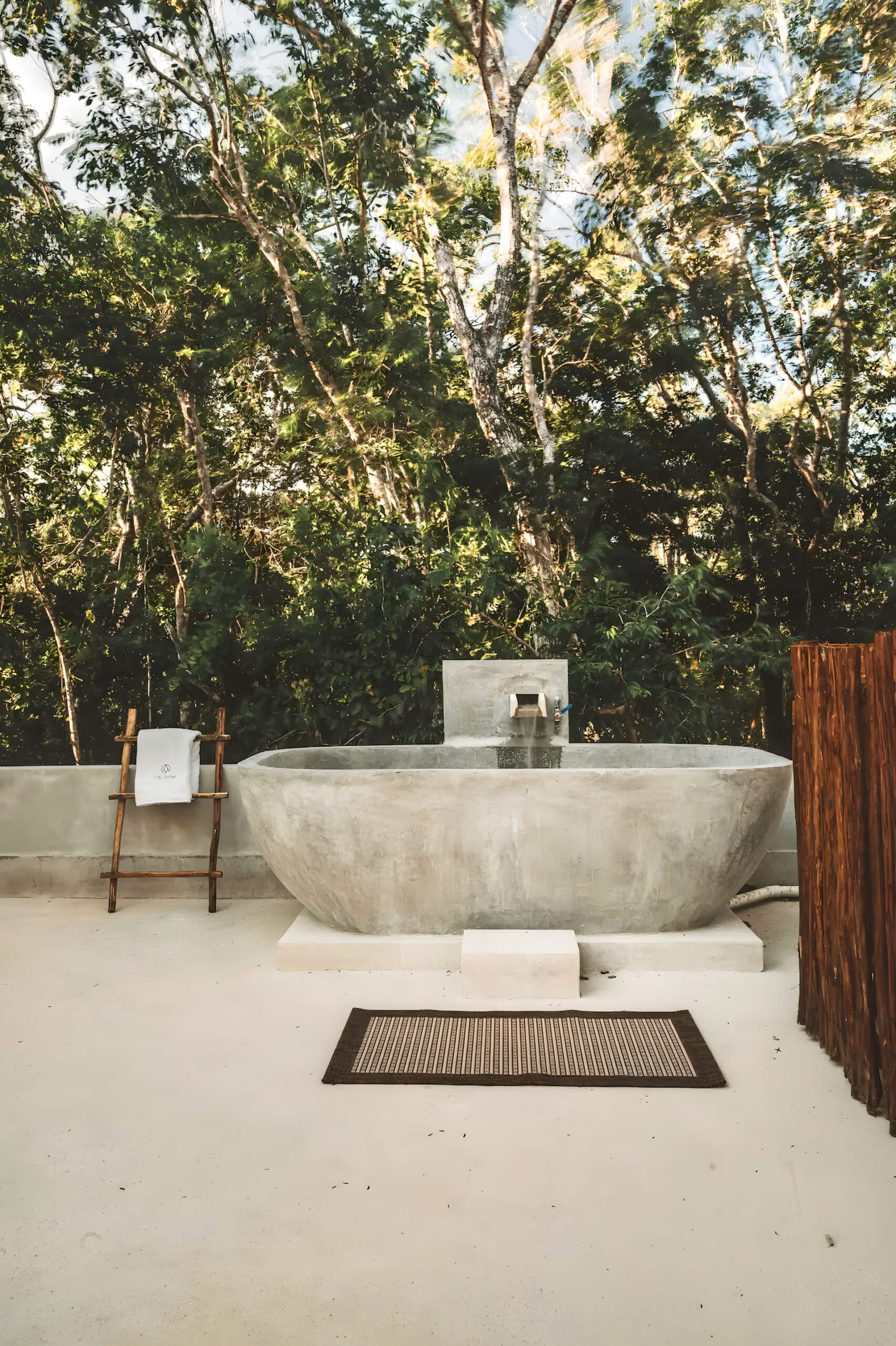 villa for sale in tulum surena exterior bathtub