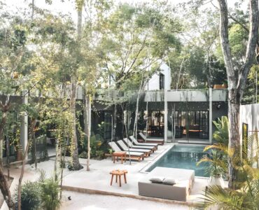 villa for sale in tulum surena garden view and pool