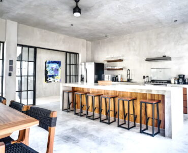 villa for sale in tulum surena kitchen and kitchen bar