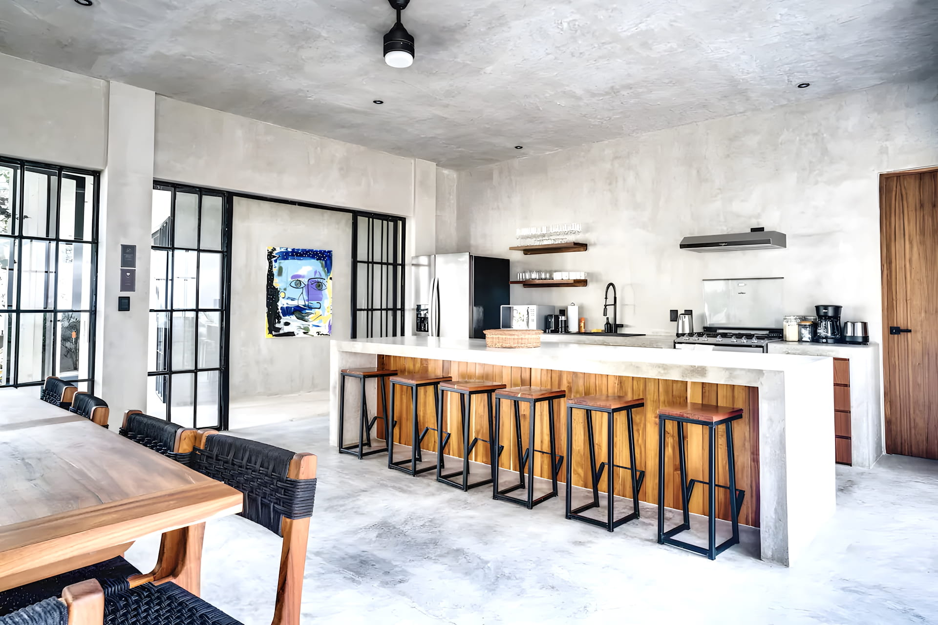 villa for sale in tulum surena kitchen and kitchen bar