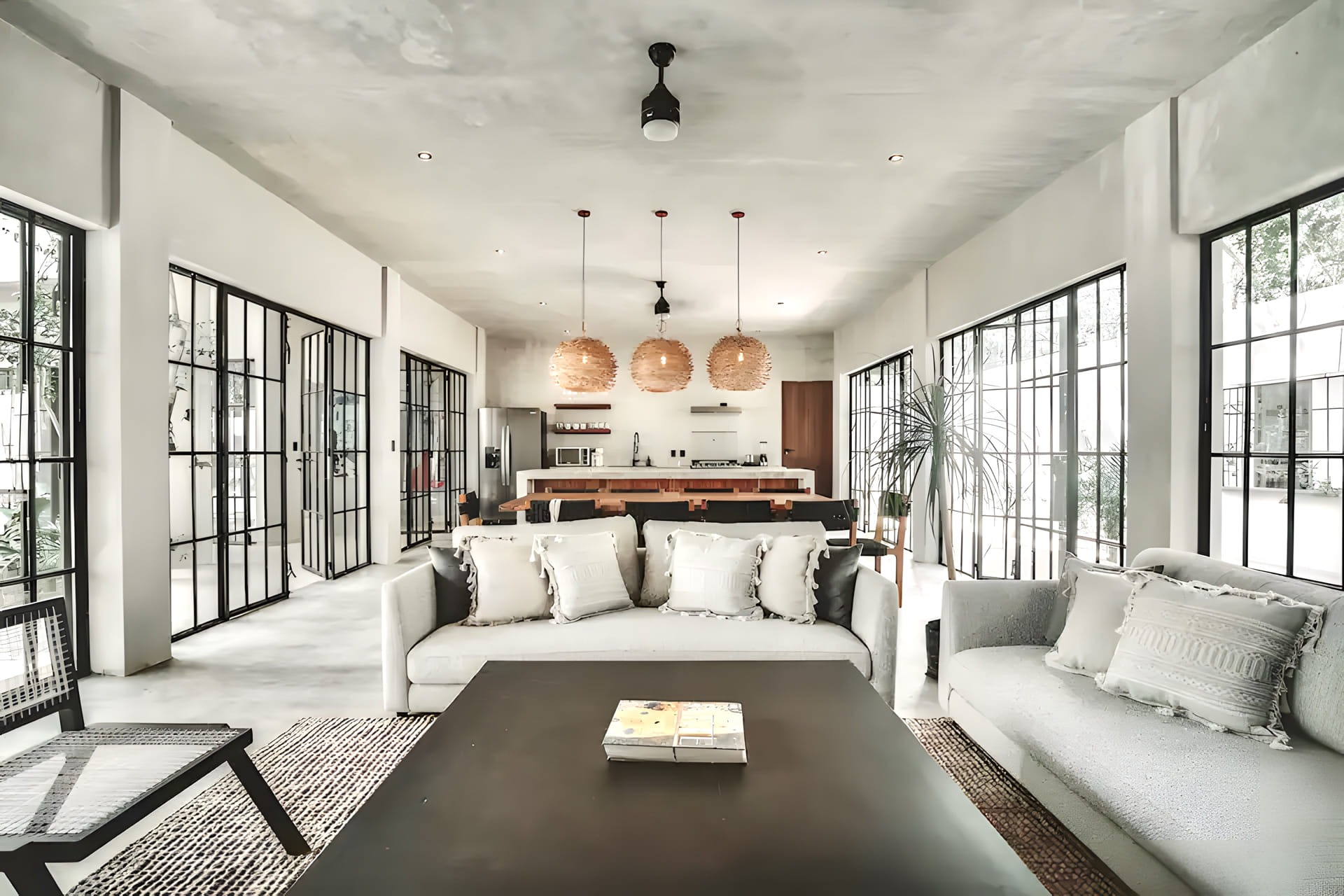 villa for sale in tulum surena living room