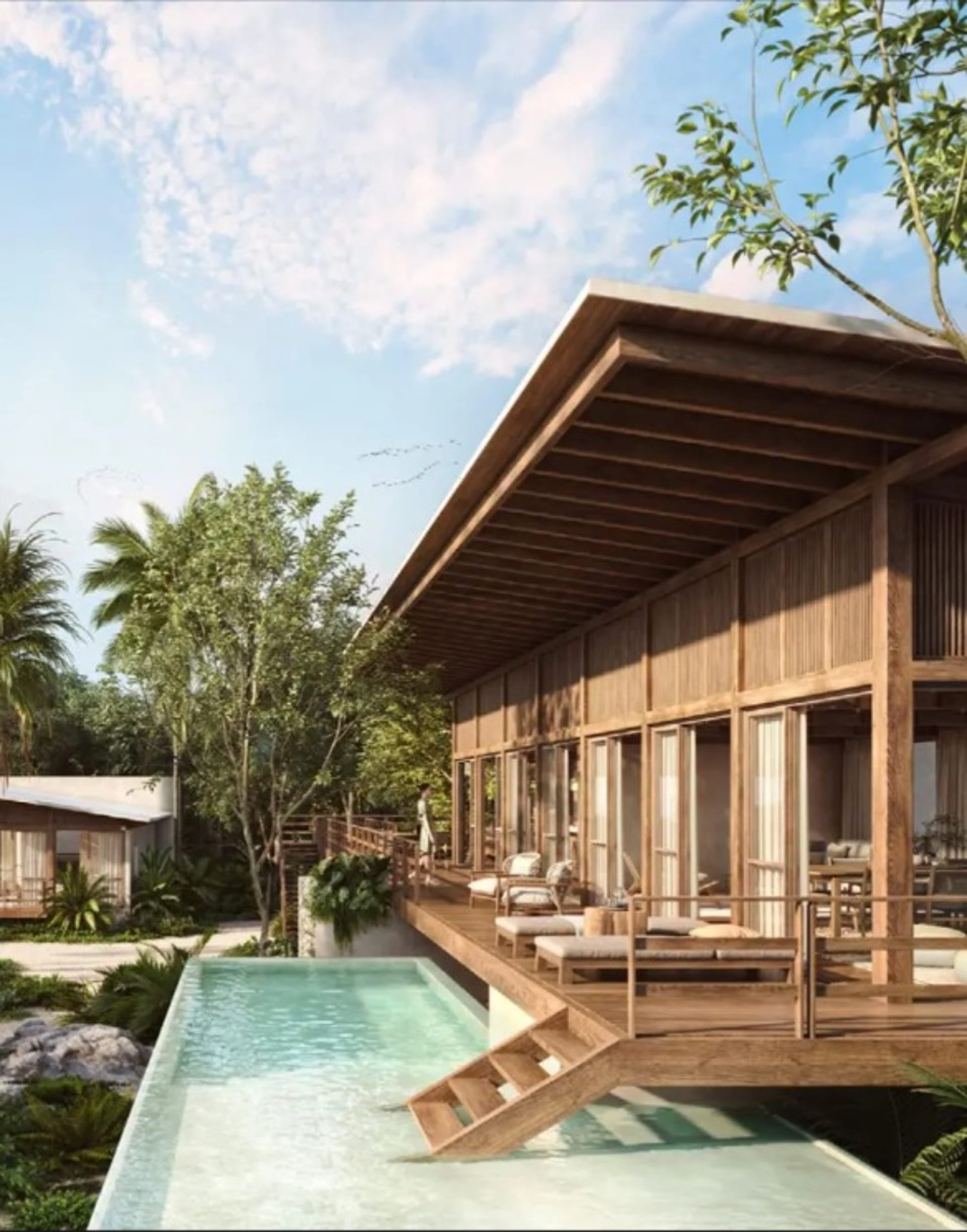 xho eco condos for sale in bacalar pool deck